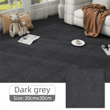Darrahopens Home & Garden > DIY > Flooring 16 Pack Dark Grey Durable & Soft Self-Adhesive Carpet Tiles(30x30cm) - Interlocking Non-Slip Square Floor Mat for Bedroom, Office & Living Room