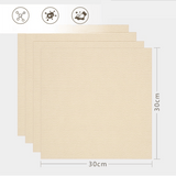 Darrahopens Home & Garden > DIY > Flooring 16 Pack Off-White Durable & Soft Self-Adhesive Carpet Tiles(30x30cm) - Interlocking Non-Slip Square Floor Mat for Bedroom, Office & Living Room
