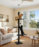 Darrahopens Home & Garden > DIY > Flooring CARLA HOME Floor to Ceiling Cat Tree Tower  with Adjustable Height 230-286cm for Indoor Cats (Black)