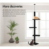 Darrahopens Home & Garden > DIY > Flooring CARLA HOME Floor to Ceiling Cat Tree Tower  with Adjustable Height 230-286cm for Indoor Cats (Black)