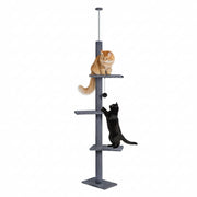Darrahopens Home & Garden > DIY > Flooring CARLA HOME Floor to Ceiling Cat Tree Tower  with Adjustable Height 230-286cm for Indoor Cats (Grey)