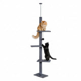 Darrahopens Home & Garden > DIY > Flooring CARLA HOME Floor to Ceiling Cat Tree Tower  with Adjustable Height 230-286cm for Indoor Cats (Grey)