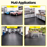 Darrahopens Home & Garden > DIY > Flooring Giantz Garage Floor Tiles Interlocking PP Flooring 25PCS 30x30cm Black In Australia - Darrahopens
