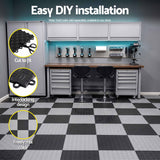 Darrahopens Home & Garden > DIY > Flooring Giantz Garage Floor Tiles Interlocking PP Flooring 25PCS 30x30cm Black In Australia - Darrahopens