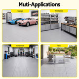 Darrahopens Home & Garden > DIY > Flooring Giantz Garage Floor Tiles Interlocking PP Flooring 25PCS 30x30cm Grey In Australia - Darrahopens