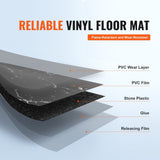 Darrahopens Home & Garden > DIY > Flooring VEVOR Self Adhesive Vinyl Floor Tiles 12 x 12 inch, 50 Tiles 1.5mm Thick Peel & Stick, Black Marble Texture DIY Flooring for Kitchen, Dining Room, Bedrooms & Bathrooms, Easy for Home Decor