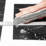 Darrahopens Home & Garden > DIY > Flooring VEVOR Self Adhesive Vinyl Floor Tiles 12 x 12 inch, 50 Tiles 1.5mm Thick Peel & Stick, Black Marble Texture DIY Flooring for Kitchen, Dining Room, Bedrooms & Bathrooms, Easy for Home Decor