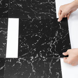 Darrahopens Home & Garden > DIY > Flooring VEVOR Self Adhesive Vinyl Floor Tiles 12 x 12 inch, 50 Tiles 1.5mm Thick Peel & Stick, Black Marble Texture DIY Flooring for Kitchen, Dining Room, Bedrooms & Bathrooms, Easy for Home Decor