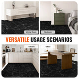 Darrahopens Home & Garden > DIY > Flooring VEVOR Self Adhesive Vinyl Floor Tiles 12 x 12 inch, 50 Tiles 1.5mm Thick Peel & Stick, Black Marble Texture DIY Flooring for Kitchen, Dining Room, Bedrooms & Bathrooms, Easy for Home Decor