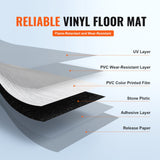 Darrahopens Home & Garden > DIY > Flooring VEVOR Self Adhesive Vinyl Floor Tiles 36 x 6 inch, 36 Tiles 2.5mm Thick Peel & Stick, Light Gray Wood Grain DIY Flooring for Kitchen, Dining Room, Bedrooms & Bathrooms, Easy for Home Decor