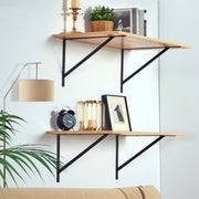 Darrahopens Home & Garden > DIY > Hardware Hooks 12 Pack Heavy Duty Floating Shelf Brackets 46 x 30.5cm Matte Black Steel Triangle Shelf Brackets 3mm Thick Wall Mount Shelving Brackets 72.6kg Capacity In Australia - Darrahopens