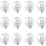 Darrahopens Home & Garden > DIY > Hardware Hooks 12 Pack Suction Cup Wall Hooks, Small Plastic Suction Cups With ROund Hook For Bathroom And Kitchen (4Cm)