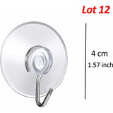 Darrahopens Home & Garden > DIY > Hardware Hooks 12 Pack Suction Cup Wall Hooks, Small Plastic Suction Cups With ROund Hook For Bathroom And Kitchen (4Cm)