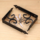 Darrahopens Home & Garden > DIY > Hardware Hooks 2 pcs Wall Shelf Brackets, 90 Degree Triangle Shelf Brackets, Metal Angle Bracket For Bookshelf, Kitchen - Black