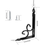 Darrahopens Home & Garden > DIY > Hardware Hooks 2 pcs Wall Shelf Brackets, 90 Degree Triangle Shelf Brackets, Metal Angle Bracket For Bookshelf, Kitchen - Black