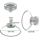 30 Pack Suction Cups with Knurled Nut, Transparent M4 Thread, Diameter 40 mm