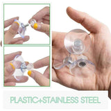 30 Pack Suction Cups with Knurled Nut, Transparent M4 Thread, Diameter 40 mm