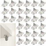 Darrahopens Home & Garden > DIY > Hardware Hooks 30 Pieces Shelf Support Pegs, 5Mm Shelf Pegs L-Shaped Bracket For Wood And Glass Cabinet Storage Furniture Cupboard