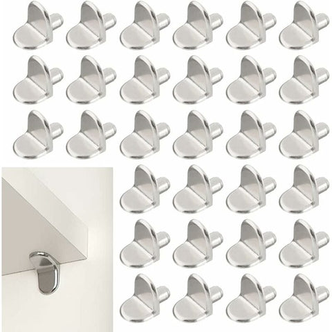Darrahopens Home & Garden > DIY > Hardware Hooks 30 Pieces Shelf Support Pegs, 5Mm Shelf Pegs L-Shaped Bracket For Wood And Glass Cabinet Storage Furniture Cupboard