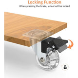Darrahopens Home & Garden > DIY > Hardware Hooks 4 pcs Set Furniture Casters With Brakes, 360° Swivel Casters, Up To 600Kg, No Marks On The Floor, Screws Included