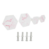 Darrahopens Home & Garden > DIY > Hardware Hooks 4Pcs Marble Pattern Wall Mounted Hook Hex Shaped Modern Decorative Hook for Bedroom Door Home In Australia - Darrahopens