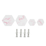 Darrahopens Home & Garden > DIY > Hardware Hooks 4Pcs Marble Pattern Wall Mounted Hook Hex Shaped Modern Decorative Hook for Bedroom Door Home In Australia - Darrahopens