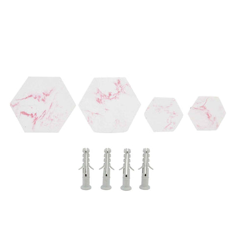 Darrahopens Home & Garden > DIY > Hardware Hooks 4Pcs Marble Pattern Wall Mounted Hook Hex Shaped Modern Decorative Hook for Bedroom Door Home In Australia - Darrahopens