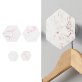 Darrahopens Home & Garden > DIY > Hardware Hooks 4Pcs Marble Pattern Wall Mounted Hook Hex Shaped Modern Decorative Hook for Bedroom Door Home In Australia - Darrahopens