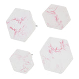 Darrahopens Home & Garden > DIY > Hardware Hooks 4Pcs Marble Pattern Wall Mounted Hook Hex Shaped Modern Decorative Hook for Bedroom Door Home In Australia - Darrahopens