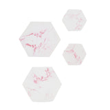 Darrahopens Home & Garden > DIY > Hardware Hooks 4Pcs Marble Pattern Wall Mounted Hook Hex Shaped Modern Decorative Hook for Bedroom Door Home In Australia - Darrahopens