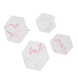 Darrahopens Home & Garden > DIY > Hardware Hooks 4Pcs Marble Pattern Wall Mounted Hook Hex Shaped Modern Decorative Hook for Bedroom Door Home In Australia - Darrahopens