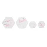 Darrahopens Home & Garden > DIY > Hardware Hooks 4Pcs Marble Pattern Wall Mounted Hook Hex Shaped Modern Decorative Hook for Bedroom Door Home In Australia - Darrahopens