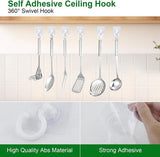 Darrahopens Home & Garden > DIY > Hardware Hooks 5-pack self-adhesive hooks - Extra strong adhesive hooks - Transparent wall hooks - Self-adhesive - No drilling required - Suitable for bathroom, kitchen, office, bedroom