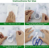Darrahopens Home & Garden > DIY > Hardware Hooks 5-pack self-adhesive hooks - Extra strong adhesive hooks - Transparent wall hooks - Self-adhesive - No drilling required - Suitable for bathroom, kitchen, office, bedroom
