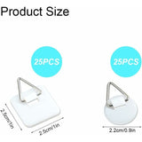 Darrahopens Home & Garden > DIY > Hardware Hooks 50-Pack 1\" Invisible Adhesive Hangers, Self-Adhesive Vertical Wall Plaque Hangers, Wall Plaques for Plates, Pictures, Decorative Art (White)