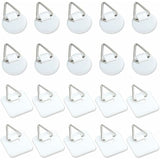 Darrahopens Home & Garden > DIY > Hardware Hooks 50-Pack 1\" Invisible Adhesive Hangers, Self-Adhesive Vertical Wall Plaque Hangers, Wall Plaques for Plates, Pictures, Decorative Art (White)