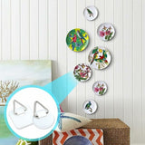Darrahopens Home & Garden > DIY > Hardware Hooks 50-Pack 1\" Invisible Adhesive Hangers, Self-Adhesive Vertical Wall Plaque Hangers, Wall Plaques for Plates, Pictures, Decorative Art (White)