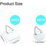 Darrahopens Home & Garden > DIY > Hardware Hooks 50-Pack Self-Adhesive Invisible Hangers 1 Inch - Compatible with Plates Pictures Wall Decor Art