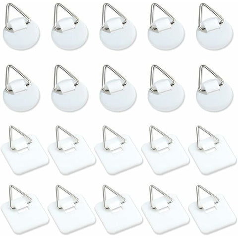 Darrahopens Home & Garden > DIY > Hardware Hooks 50-Pack Self-Adhesive Invisible Hangers 1 Inch - Compatible with Plates Pictures Wall Decor Art