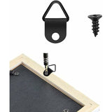 Darrahopens Home & Garden > DIY > Hardware Hooks 50 pcs Picture Hooks Picture Frame Hanger No Drilling Metal D Rings Frame Mounting For Picture Frame Mirror Fixing Wall