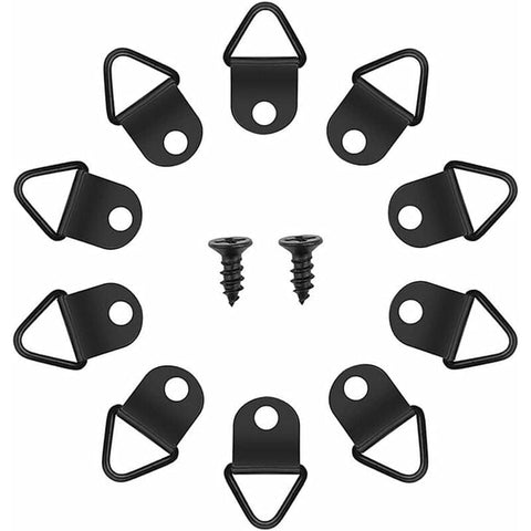 Darrahopens Home & Garden > DIY > Hardware Hooks 50 pcs Picture Hooks Picture Frame Hanger No Drilling Metal D Rings Frame Mounting For Picture Frame Mirror Fixing Wall