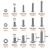 Darrahopens Home & Garden > DIY > Hardware Hooks 500x M3/M4/M5 Stainless Steel Hex Socket Button Head Bolts Screws Nuts Kit