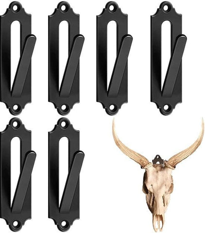 Darrahopens Home & Garden > DIY > Hardware Hooks 6-Piece Skull Wall Hook Set - Black Steel Hook for Decoration - Includes Mounting Kit