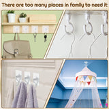 Darrahopens Home & Garden > DIY > Hardware Hooks 9 pcs Self-Adhesive Heavy Duty Plastic Ceiling Hooks White Compatible with Under Cabinet Hanging Tools