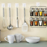 Darrahopens Home & Garden > DIY > Hardware Hooks 9 pcs Self-Adhesive Heavy Duty Plastic Ceiling Hooks White Compatible with Under Cabinet Hanging Tools