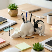 Darrahopens Home & Garden > DIY > Hardware Hooks A 3D-printed dragon-shaped desktop organizer adds a touch of fantasy and order to your workspace. (White)