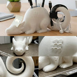 Darrahopens Home & Garden > DIY > Hardware Hooks A 3D-printed dragon-shaped desktop organizer adds a touch of fantasy and order to your workspace. (White)