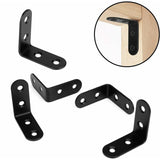 Darrahopens Home & Garden > DIY > Hardware Hooks Black Right Angle Bracket L Shaped Metal Corner Braces With Screws For Wood Furniture Cupboard Support 20 pcs 40 18Mm