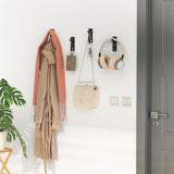 Darrahopens Home & Garden > DIY > Hardware Hooks Coat Hooks - Self-Adhesive Hooks for Towels, Coats, Keys - Bathroom, Doors, Kitchens, Dorms - Black - Metal - Pack of 4