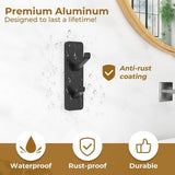 Darrahopens Home & Garden > DIY > Hardware Hooks Coat Hooks - Self-Adhesive Hooks for Towels, Coats, Keys - Bathroom, Doors, Kitchens, Dorms - Black - Metal - Pack of 4